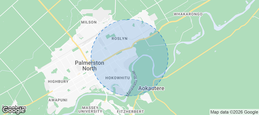 Palmerston North City Airbnb map